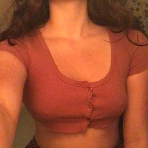 Urban Outfitters Cropped pink top